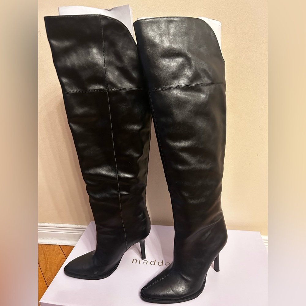 Zara Black Over-the-Knee Boots